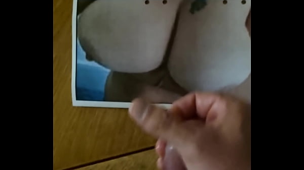 Cumshot on big boobs